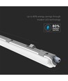 120cm 18W Waterdicht armatuur met buis - IP65, incl. 1 st. LED-buis