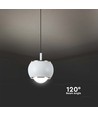9W LED pendellamp - 10x10x100cm, 111lm/W, wit, 120 graden, incl. lichtbron