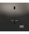 9W designer pendellamp - Zwart, 1000lm, 120°, IP20 binnen