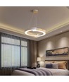 32W LED designer pendellamp - Ø43cm, wit met houtdetails, 3000K, 4000lm