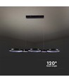 97cm 38W LED pendel - 120lm/W, 4560lm, zwarte behuizing, 3000K, incl. lichtbron
