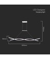120cm 30W LED pendel, wit - 115lm/W, 3000K, 120x100cm, incl. lichtbron