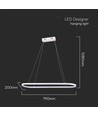 24W LED hanglamp - 80x20x100cm, 2760lm, wit, 3000K