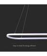 24W LED hanglamp - 80x20x100cm, 2760lm, wit, 3000K