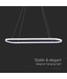 24W LED hanglamp - 80x20x100cm, 2760lm, wit, 3000K