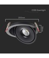 30W LED inbouwpanel, RA90, zwart - 3-in-1 CCT, Gat: Ø18 cm, Afmeting: Ø20 cm