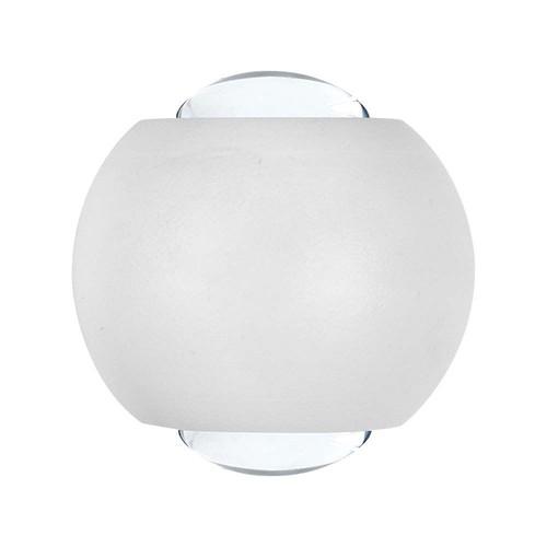 2W wandlamp met up/down licht - IP54, wit, 3000K, aluminium, incl. lichtbron