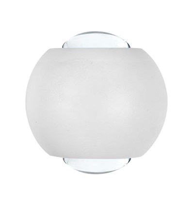 2W wandlamp met up/down licht - IP54, wit, 4000K, aluminium, incl. lichtbron