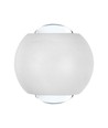 2W wandlamp met up/down licht - IP54, wit, 4000K, aluminium, incl. lichtbron
