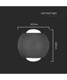 2W LED COB wandlamp, up/down licht - IP54, zwart aluminium, 4000K, 4,2 x 4 cm