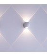 2W LED up/down wandlamp - IP54, wit, 4000K, aluminium, 4,2 x 4 cm, incl. lichtbron