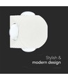 4W ronde LED wandlamp met 4 lichtstralen - IP54, wit, 3000K, 4-weg licht, modern design