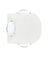 4W ronde LED wandlamp met 4 lichtstralen - IP54, wit, COB LED, 3000K, incl. lichtbron