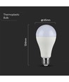 E27 17W LED lamp - A65, Samsung LED chip, 1710lm, koud wit