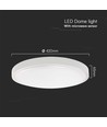 36W LED sensorlamp - Ø42cm, IP44, zwarte rand, 4000K, ingebouwde microwave sensor