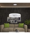 25W LED Designer hanglamp, Ø50cm - Ring design, wit, 3000lm, 3000K, warm wit