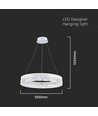 25W LED Designer hanglamp, Ø50cm - Ring design, wit, 3000lm, 3000K, warm wit