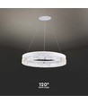 25W LED Designer hanglamp, Ø50cm - Ring design, wit, 3000lm, 3000K, warm wit
