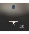 9W LED pendellamp - 1000lm, 3000K, wit-grijze behuizing, 30x320x100cm