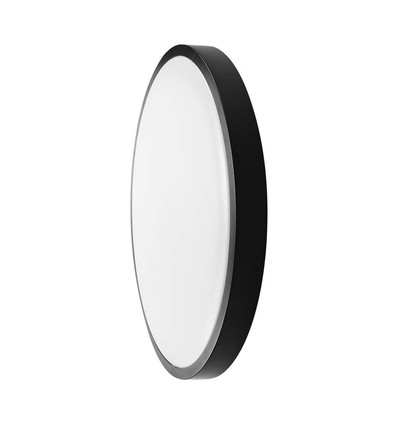 18W LED sensorlamp - IP44, Ø29,5cm, zwarte rand, ingebouwde sensor, afstandsbediening, incl. lichtbron