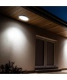 18W LED sensorlamp - IP44, Ø29,5cm, zwarte rand, ingebouwde sensor, afstandsbediening, incl. lichtbron