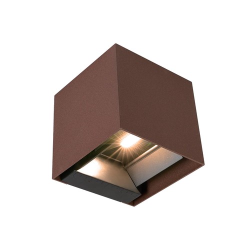9W Wandlamp op zonne-energie - IP65, 4000K, Corten, COB, PIR-sensor