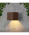 9W Wandlamp op zonne-energie - IP65, 4000K, Corten, COB, PIR-sensor