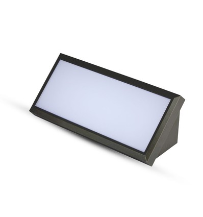 12W rechthoekige LED wandlamp - IP65 buiten, 1250lm, zwart, warm wit, incl. lichtbron
