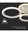 45W LED plafondlamp - 3900lm, 3-staps dimbaar, 3-in-1 CCT, wit, incl. afstandsbediening