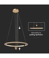 45W LED pendel, Ø60cm, geborsteld goud - 5500lm, 3000K, designer hanglamp, IP20