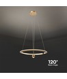 45W LED pendel, Ø60cm, geborsteld goud - 5500lm, 3000K, designer hanglamp, IP20