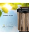 2,4W Tuinlamp - LED, Zonne-energie, 3000K, Zwart+Henneptouw met Houten Handvat