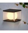 3W LED solar tuinlamp, Cube - IP65, 3000K, warm wit, zwart/wit, 20,5 x 20,5 cm
