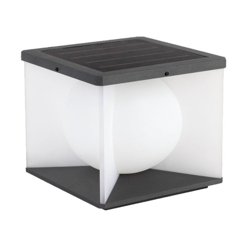 Solara tuinlamp met spies, 3000K - Solar, IP65, donkergrijs, decoratieve buitenverlichting