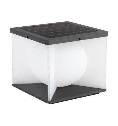 Solara tuinlamp met spies, 3000K - Solar, IP65, donkergrijs, decoratieve buitenverlichting