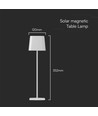 5W LED magnetische solar tafellamp - Touch dimbaar, CCT, IP65, wit, draagbaar, oplaadbaar