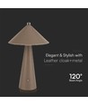 3W oplaadbare LED tafellamp, bruin - 3-in-1 CCT, dimbaar, touch control, USB-C, 4000mAh batterij