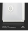 12W LED sensorlamp met Samsung Chip - 3-in-1 CCT, vierkant, wit, 360° PIR sensor, IP20