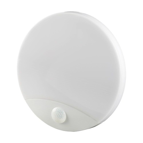 15W LED plafond/wandlamp met sensor - Samsung LED chip, 3-in-1 CCT, IP44, wit, rond, Ø25cm