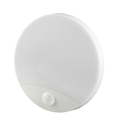 15W LED plafond/wandlamp met sensor - Samsung LED chip, 3-in-1 CCT, IP44, wit, rond, Ø25cm