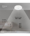 15W LED plafond/wandlamp met sensor - Samsung LED chip, 3-in-1 CCT, IP44, wit, rond, Ø25cm