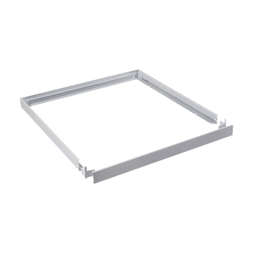 60x60 opbouwframe voor LED paneel - Wit kunststof, hoogte 4,4cm, voor directe montage aan plafond