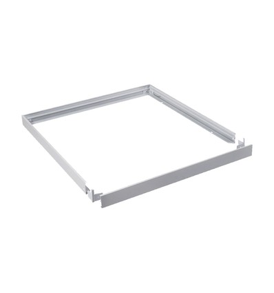 60x60 opbouwframe voor LED paneel - Wit kunststof, hoogte 4,4cm, voor directe montage aan plafond