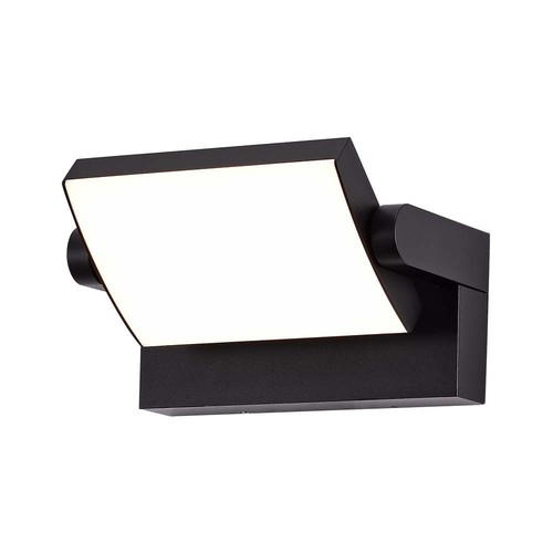 17W LED wandlamp - IP65, zwart, aluminium
