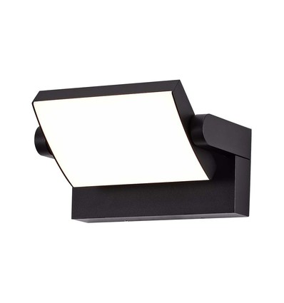 17W LED wandlamp - IP65, zwart, aluminium