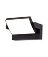 17W LED wandlamp / breedstraler - IP65, zwart, aluminium
