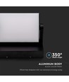 17W LED wandlamp / breedstraler - IP65, zwart, aluminium