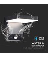 17W LED wandlamp met PIR sensor, vierkant - IP65, 2580lm, zwart, 4000K, incl. lichtbron