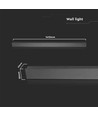 23W LED lineaire wandlamp, 141cm - IP65, zwart, RA90, 150° stralingshoek