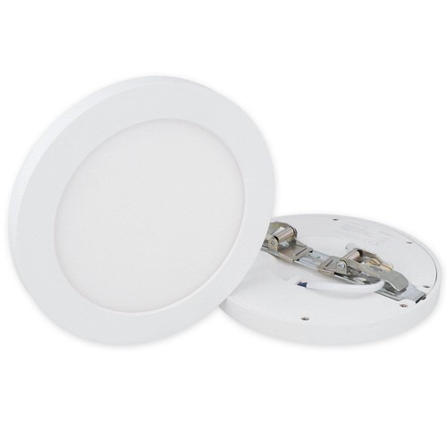 Outlet: Easy Fix Rond LED Paneel Lamp 12W in 2700K Voor Inbouw/Opbouw in Wit